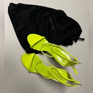 Guiseppe Zanotti Neon Yellow Patent Leather “Harmony” Stiletto